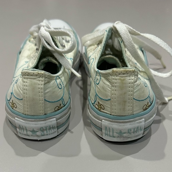 ALL STAR Converse Size 5 Turquoise, Yellow and Cream. Good Condition. - Picture 4 of 8